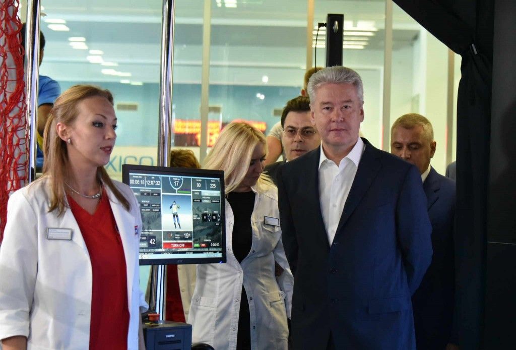 Открытие центра технологий. Мэр Москвы открыл спортивный объект.