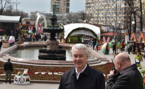 28 апреля 2016 Мэр Москвы Сергей Собянин открыл сезон фонтанов