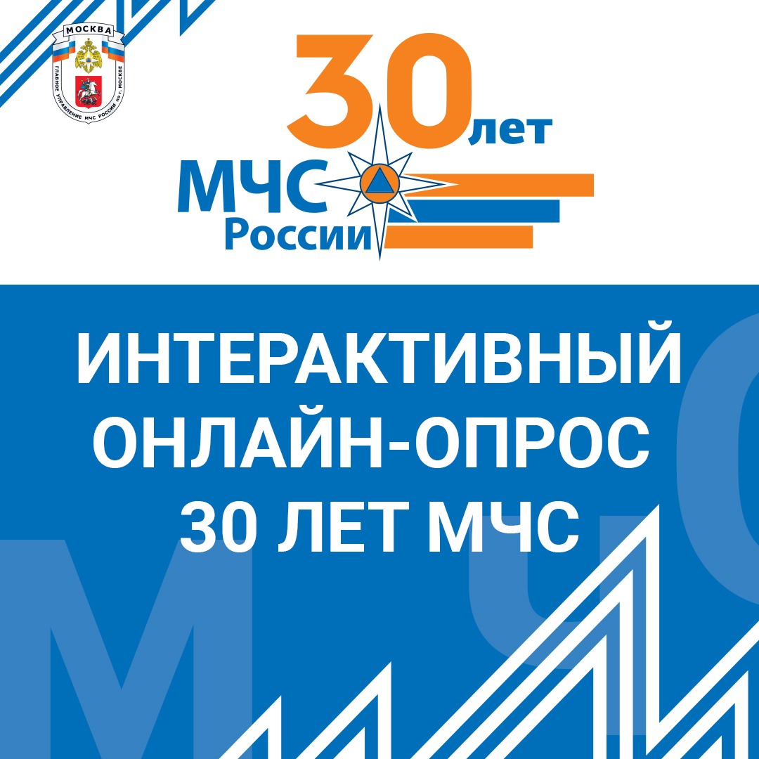 27 ноября 2020 года состоится интерактивный онлайн-опрос, приуроченный к 30-летнему  юбилею МЧС России